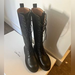 & Other Stories Chunky Knee High Leather Boots